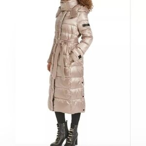 Karl Lagerfeld Paris Maxi Belted Down Puffer Coat XS Brand New With Tags